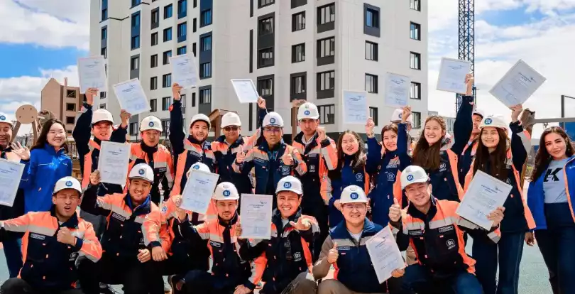 BI Group построила 9-этажный дом за 45 дней в Астане