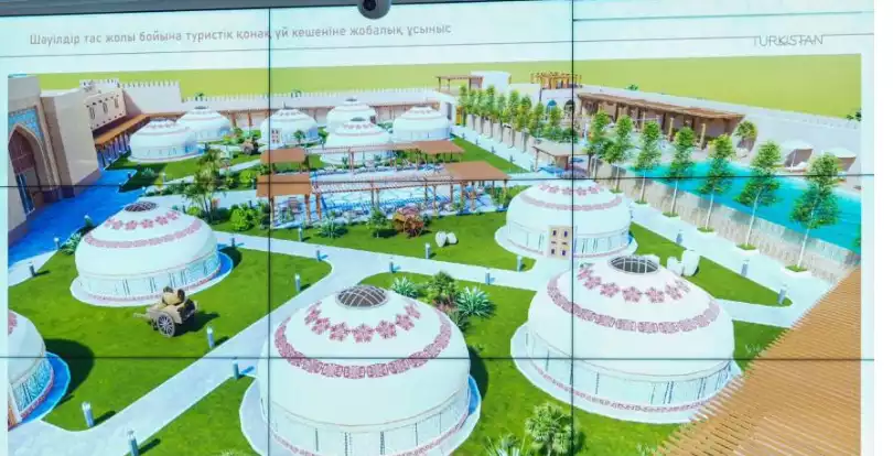 Туркестан построит гостиницу из юрт в казахском стиле и создаст площадь символов