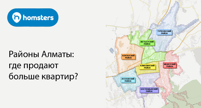 Районы Алматы: где продают больше квартир?