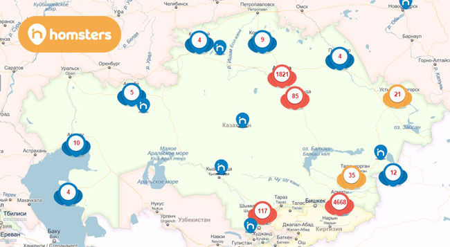 Homsters.kz сайтында жылжымайтын мүлікті іздеу жаңартылды